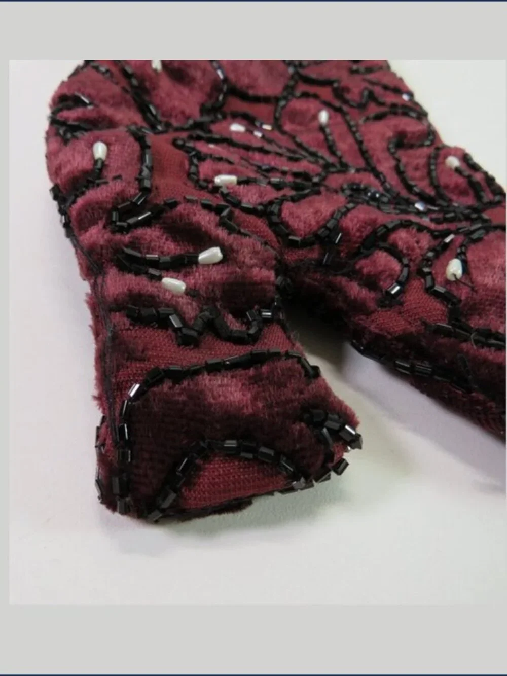 Victorian High Heel Boot Stocking Beaded Brocade Whimsygoth Dark Academia Decor